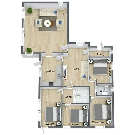 Vakantiehuis Beautiful With Ocean View In Lyngmyr *